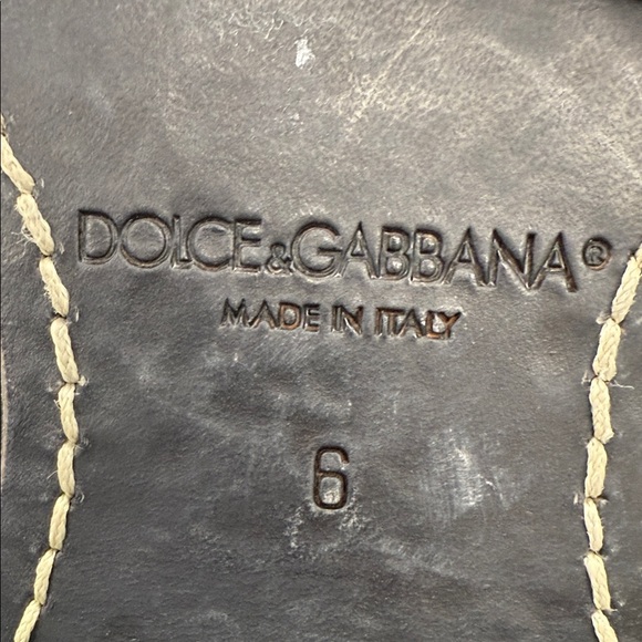 Dolce & Gabbana Glossy Black Lace-Up Boots - Picture 5 of 5